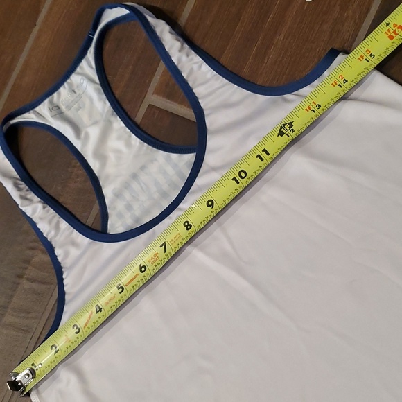 NWT La Forma Racer Back Tank White Blue Print Women M - Picture 6 of 7